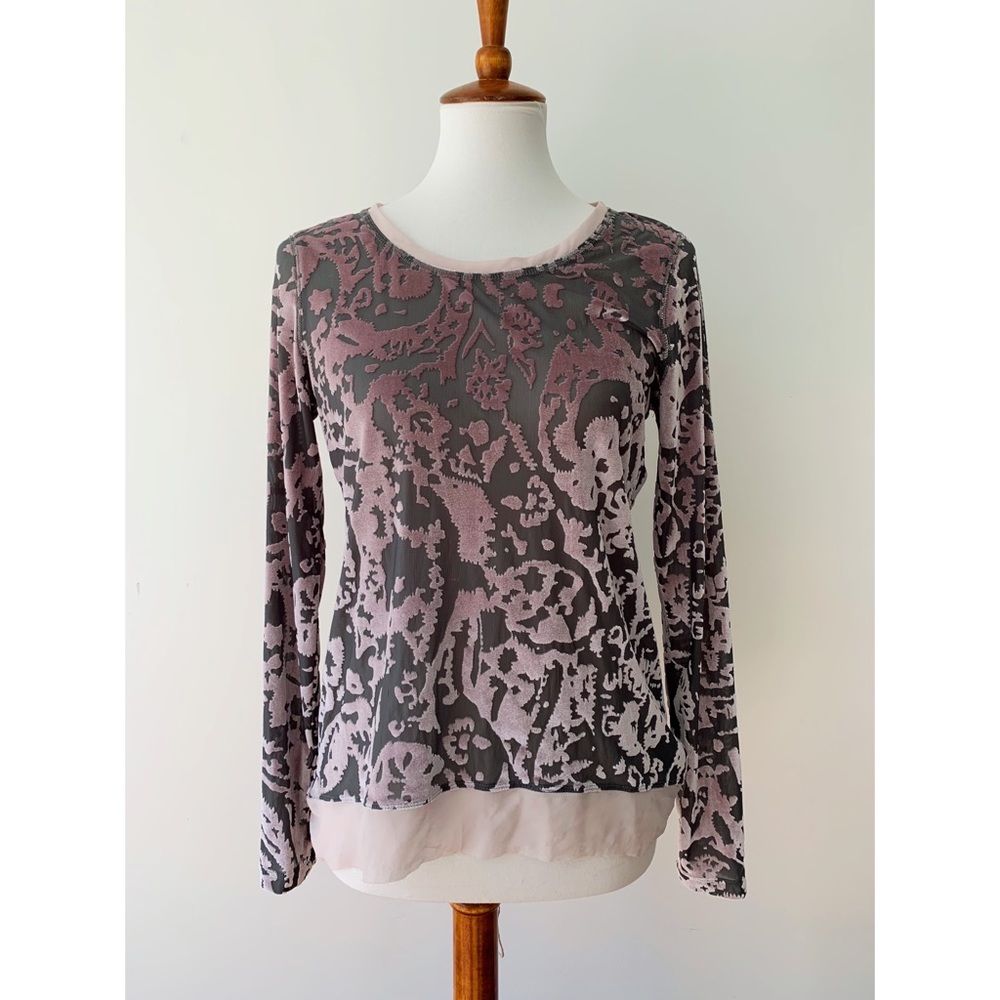 Simply Vera Vera Wang Burnout Velvet Sheer Top
